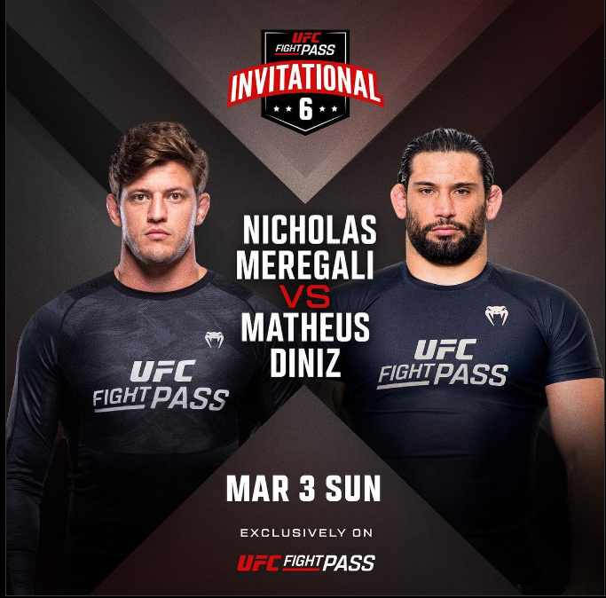 Nicholas Meregali To Face Matheus Diniz At UFC Fight Pass Invitational 6