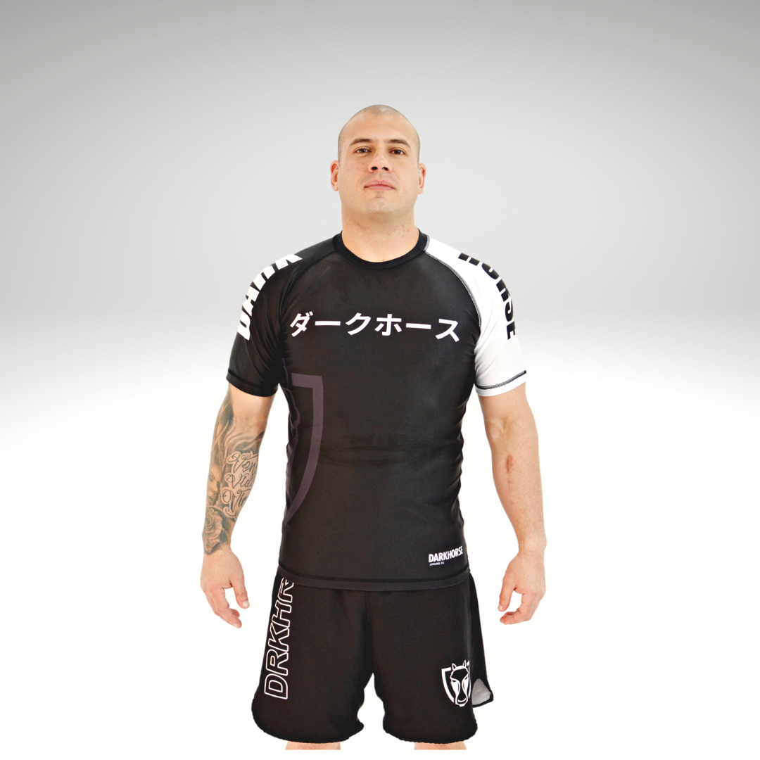 IBJJF Ranked Rash Guard - Short Sleeve - Black or White Belt