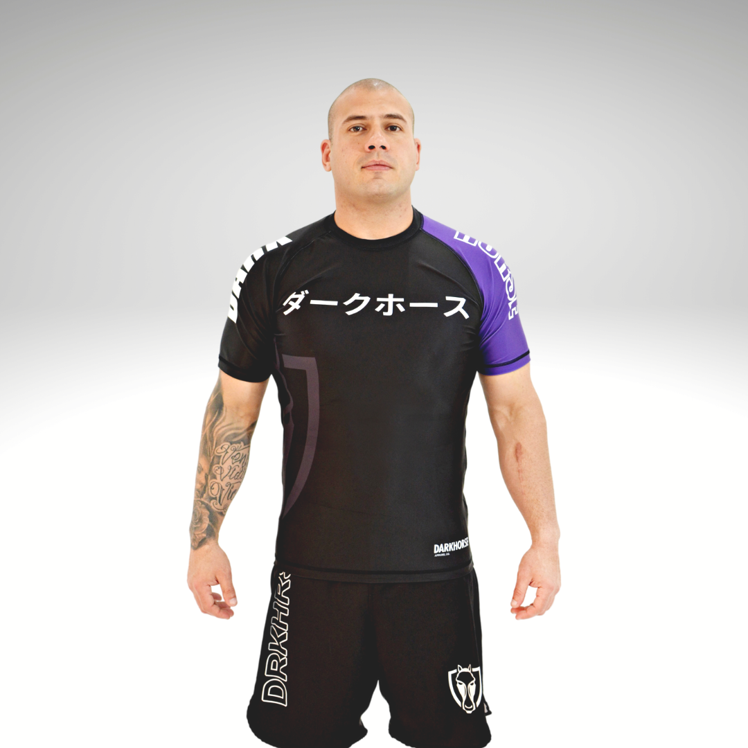 IBJJF Ranked Rash Guard - Short Sleeve - Purple