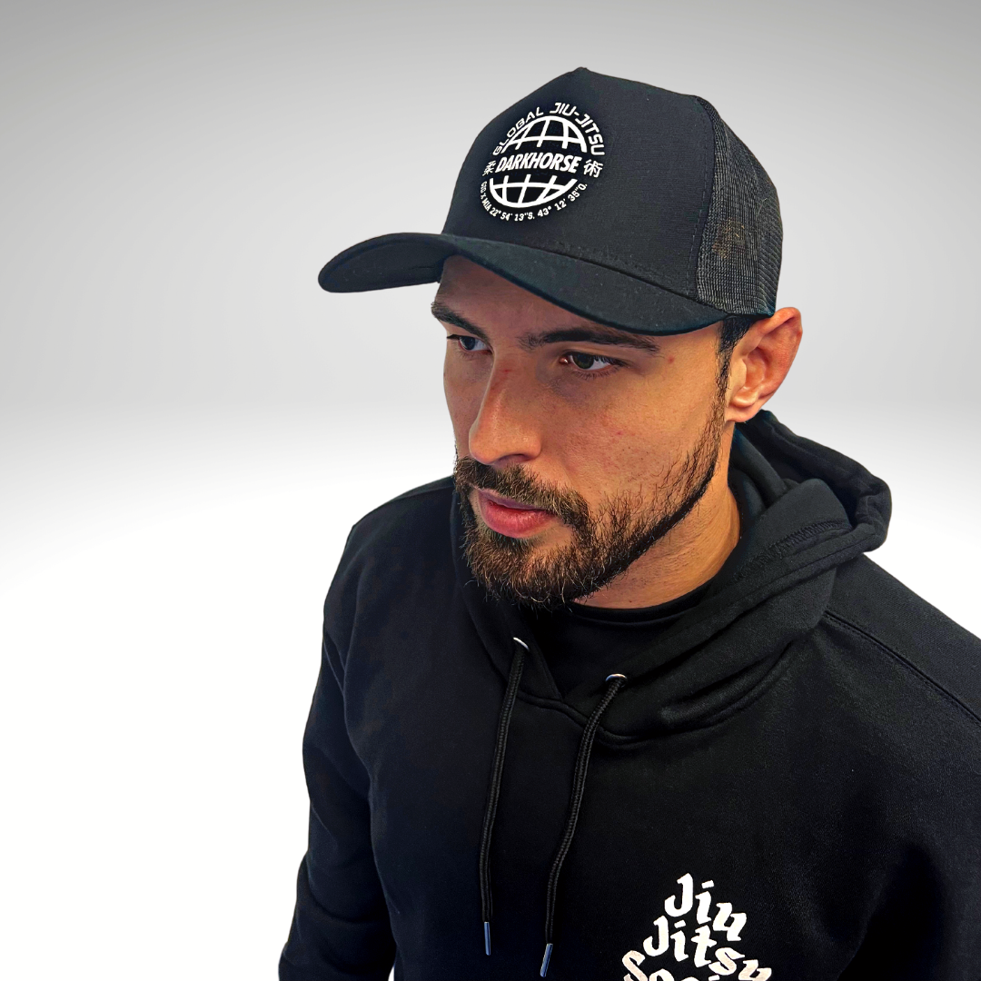 Global Jiu Jitsu Hat -  Trucker style - black